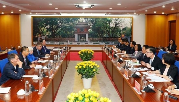Minister of Finance Ho Duc Phoc holds talks with US Secretary of the Treasury Janet Yellen in Hanoi on July 21. (Photo: VNA) Minister of Finance Ho Duc Phoc holds talks with US Secretary of the Treasury Janet Yellen in Hanoi on July 21. (Photo: VNA)