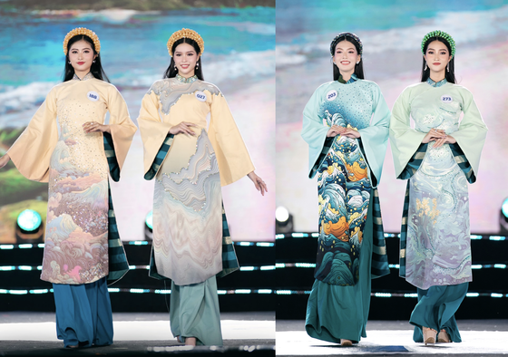 Contestants in the competition of Ao Dai (Vietnamese traditional dress) (Photo: SGGP) Contestants in the competition of Ao Dai (Vietnamese traditional dress) (Photo: SGGP)