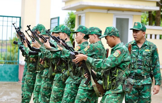 The border guard force of Vinh Hoi Dong Border Station in An Giang province (Photo: SGGP)
