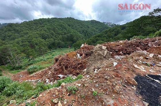 A huge amount of waste is deposited on Mimosa Hill to level the ground. A huge amount of waste is deposited on Mimosa Hill to level the ground.