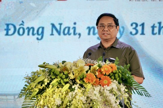 Prime Minister Pham Minh Chinh speaks at the ceremony. (Photo: SGGP)