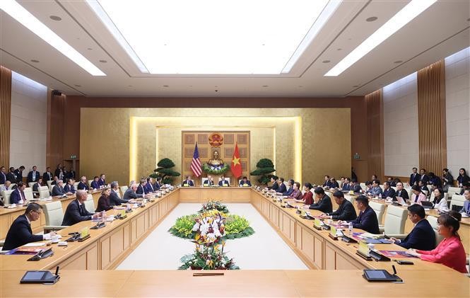 The Vietnam - US high-level conference on investment and innovation in Hanoi on September 11 (Photo: VNA)
