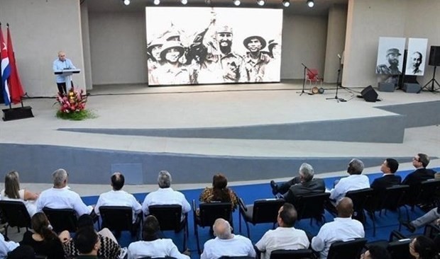 A ceremony is held in Havana, Cuba, on September 12 to celebrate the 50th anniversary of Commander-in-Chief Fidel Castro's first visit to Vietnam and the liberated zone in Southern Vietnam (September 1973 - 2023). (Photo: VNA) A ceremony is held in Havana, Cuba, on September 12 to celebrate the 50th anniversary of Commander-in-Chief Fidel Castro's first visit to Vietnam and the liberated zone in Southern Vietnam (September 1973 - 2023). (Photo: VNA)