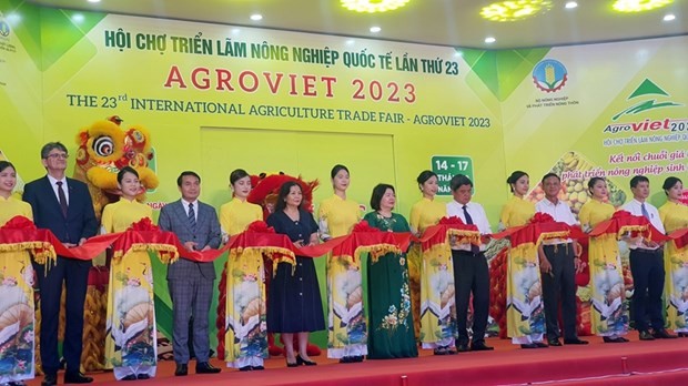 Representatives from agencies at the opening ceremony of the AgroViet 2023. (Photo: qdnd.vn) Representatives from agencies at the opening ceremony of the AgroViet 2023. (Photo: qdnd.vn)