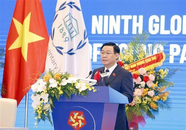NA Chairman Vuong Dinh Hue delivers the opening remarks at the conference on September 15. (Photo: VNA) NA Chairman Vuong Dinh Hue delivers the opening remarks at the conference on September 15. (Photo: VNA)