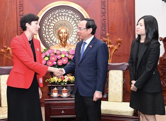 At the receiving ceremony for newly-appointed Canadian Consul General in HCMC, Annie Dube (Photo: SGGP) At the receiving ceremony for newly-appointed Canadian Consul General in HCMC, Annie Dube (Photo: SGGP)
