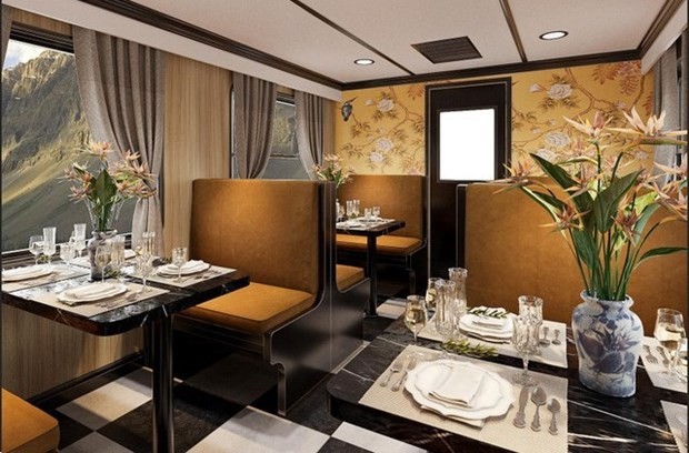 The dining space is designed in a modern style (Photo: VGP) The dining space is designed in a modern style (Photo: VGP)