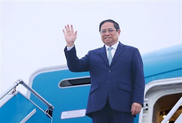 Prime Minister Pham Minh Chinh leaves Hanoi for Japan to attend the Commemorative Summit for the 50th Year of ASEAN-Japan Friendship and Cooperation. (Photo: VNA) pm-pham-minh-chinh-leaves-hanoi-for-japan-1921.jpg