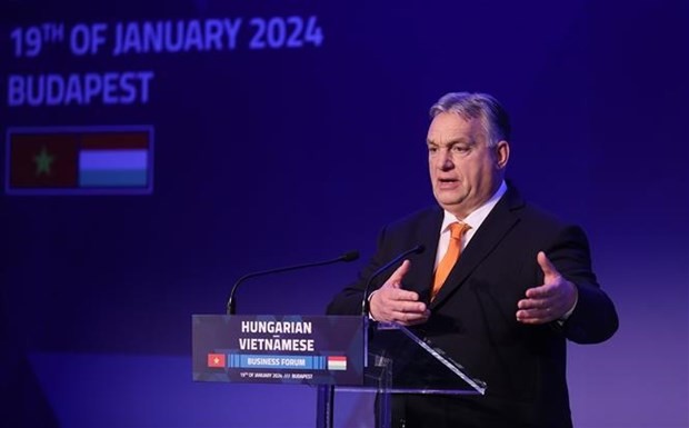 Hungarian PM Viktor Orbán speaks at the forum (Photo: VNA) hungarian-pm-8305.jpg