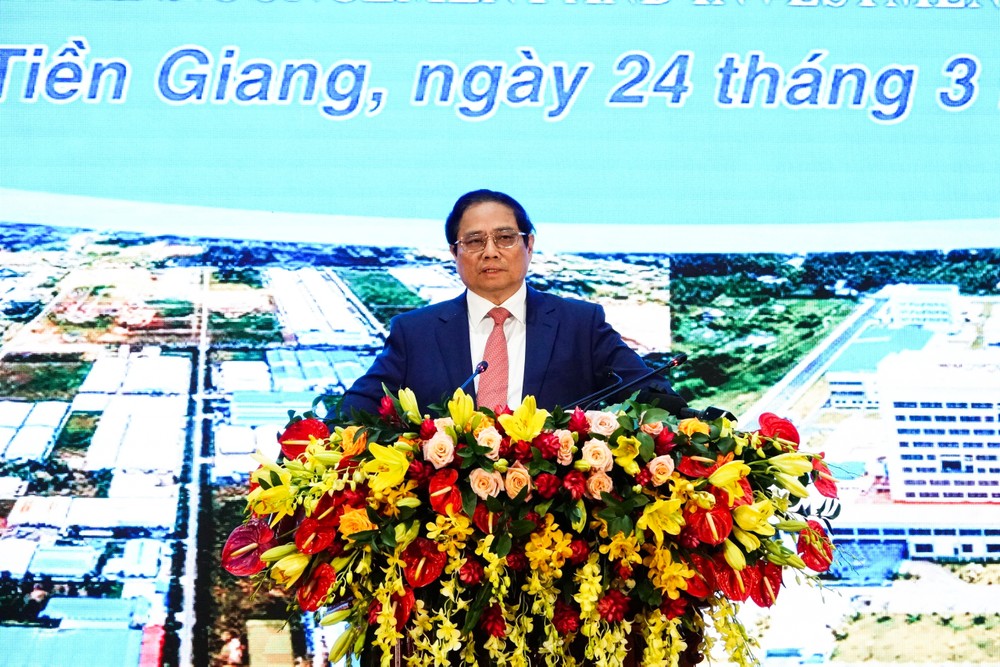 PM Pham Minh Chinh speaks at the event. (Photo: SGGP) tt-pmc-1-8844-5776.jpg.jpg