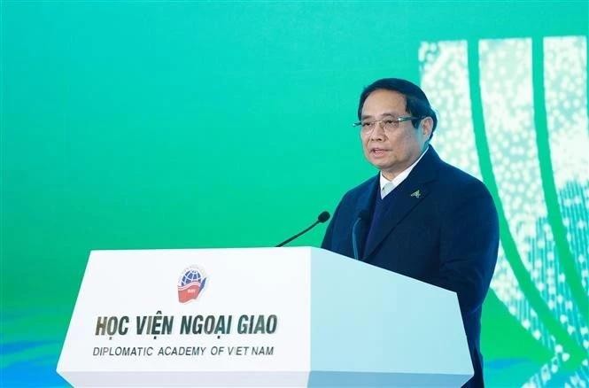 Prime Minister Pham Minh Chinh delivers his opening remarks at the ASEAN Future Forum (AFF) 2025. (Photo: VNA) vna-pm-pham-minh-chinh-aff-2025.jpg