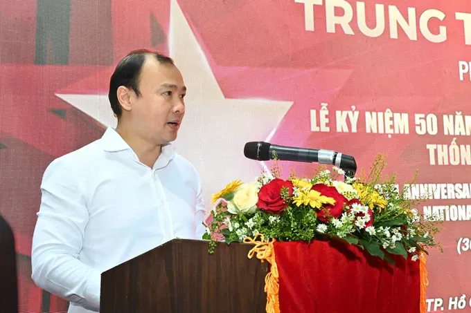 Director of the media center, Standing Deputy Minister of Culture, Sports, and Tourism Le Hai Binh, speaks at the event. (Photo: SGGP) z6546300109482-c99e9e9086243fa89574b769a57a7628-1435-4553.jpg