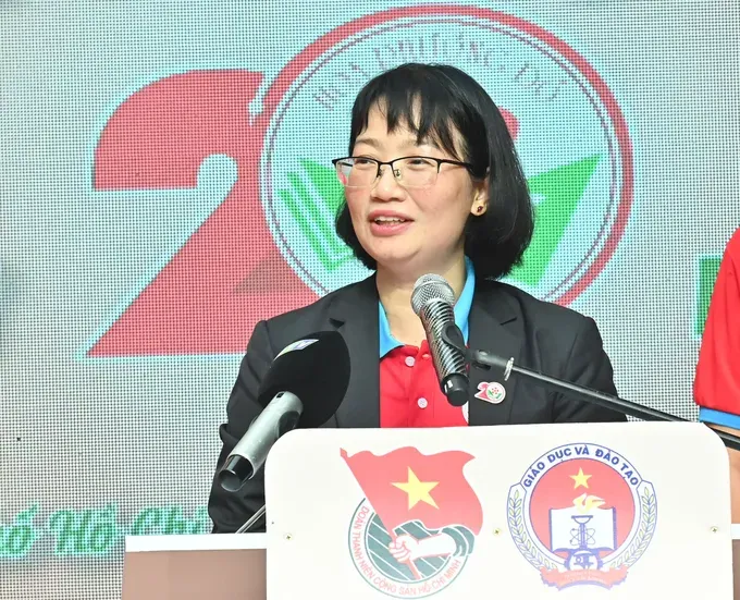 Vice Chairwoman of the Ho Chi Minh City People’s Committee Tran Thi Dieu Thuy speaks at the launching ceremony. (Photo: SGGP) z6659709018474-ef5248711e60e7949fb6d8f563aa7d22-1966-7085.jpg
