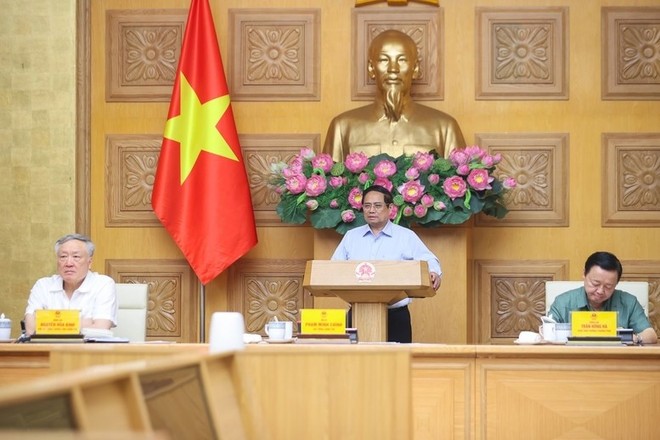 Prime Minister Pham Minh Chinh speaks at the conference. (Photo: baochinhphu.vn) pm-pham-minh-chinh-bcp.jpg