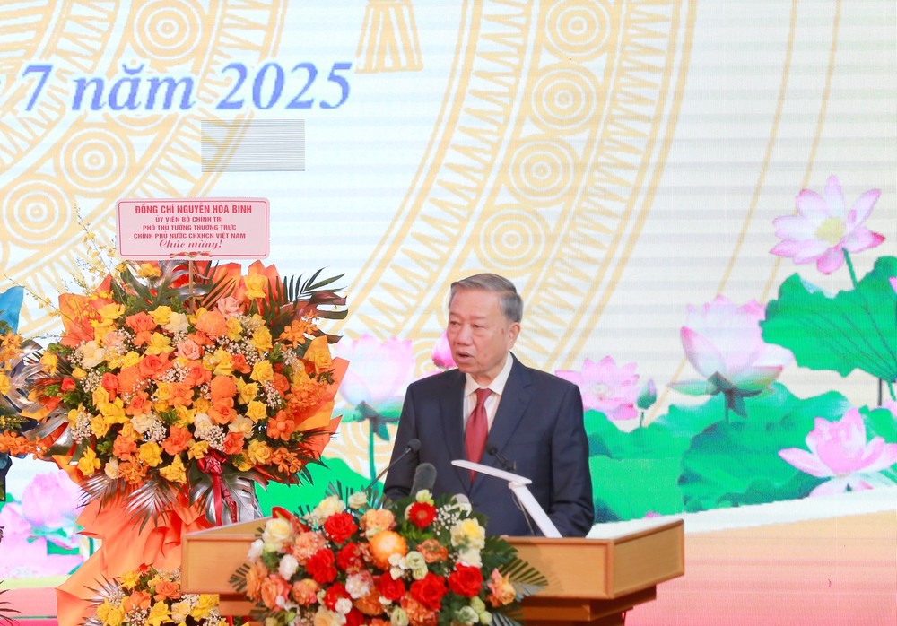 Party General Secretary To Lam speaks at the ceremony (Photo: dangcongsan) HYUntitled 19.jpg