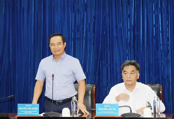 Chairman of the Ho Chi Minh City People’s Committee Nguyen Van Duoc speaks at the event. (Photo: SGGP) j3d-5143-1259.jpg