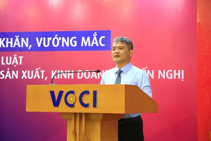 Deputy Minister of Justice Nguyen Thanh Tu speaks at the event. (Photo: SGGP) 35f2112b-f1ae-4c89-8ac6-32e8e86ca30a-2834-8469.jpg