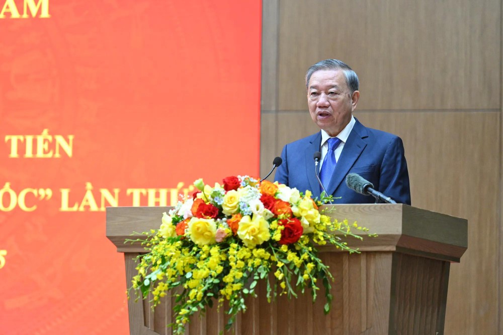 Party General Secretary To Lam speaks at the event. (Photo: SGGP) 14.jpg