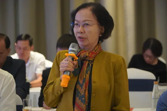 Chairwoman of the Ho Chi Minh City Tourism Association, Nguyen Thi Khanh, speaks at the event. (Photo: SGGP) dsc01243-4025-1871.jpg