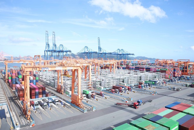 Dongwon Global Terminal Busan is in Busan city. (Photo: VNA) vna-potal-tong-bi-thu-to-lam-tham-cang-busan-han-quoc-8208153.jpg
