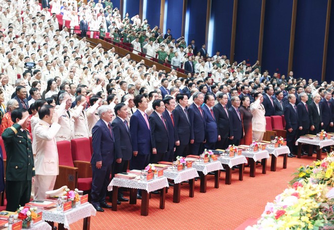 At the ceremony marking the 80th anniversary of the Vietnam People's Public Security Forces (August 19, 1945–2025) and the 20th anniversary of the All-People Security Safeguard Festival (August 19, 2005), in Hanoi on August 17. (Photo: VNA) to-lam-3.jpg