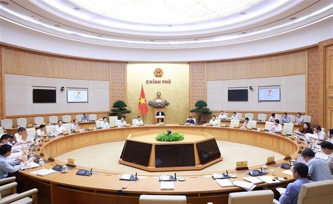 Prime Minister Pham Minh Chinh chairs the Government’s second thematic session on law-making in September. (Photo: VNA) vna-potal-thu-tuong-chu-tri-phien-hop-chinh-phu-chuyen-de-ve-xay-dung-phap-luat-thang-9-nam-2025-phien-thu-hai-8272865.jpg