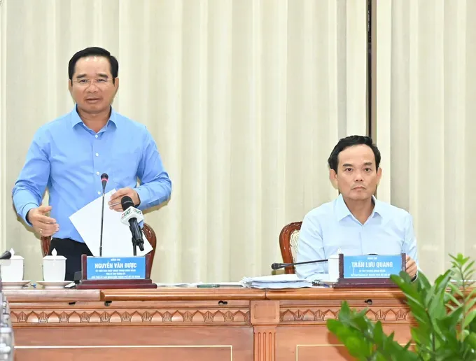 Chairman of the Ho Chi Minh City People’s Committee, Nguyen Van Duoc, speaks at the event. (Photo: SGGP) gen-h-z7018241092964-079a58b91b0b2cd6886fc724dd423259-4340-6367.jpg
