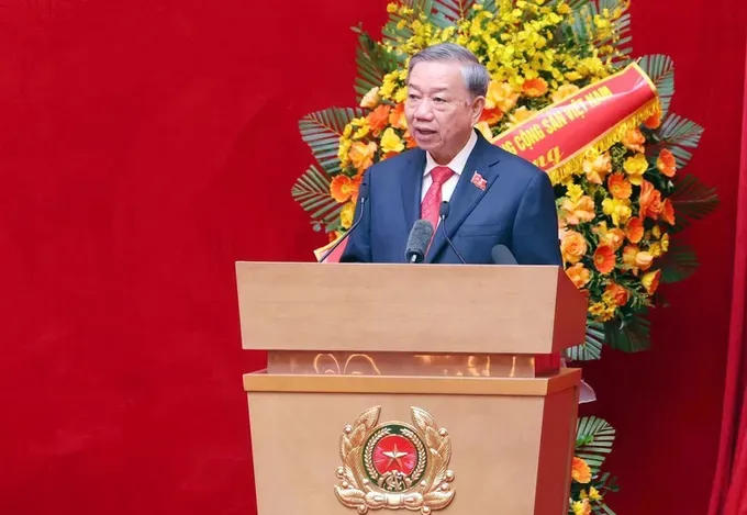 Party General Secretary To Lam speaks at the event. (Photo: SGGP) img6812-17595543581081175405000-1377-5638.jpg