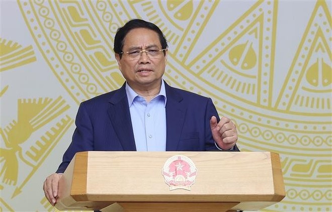 Prime Minister Pham Minh Chinh affirms the Government’s strong political will, backed by significant resource allocation and multi-sectoral coordination, to combat drug-related crime. (Photo: VNA) vna-potal-thu-tuong-chu-tri-hoi-nghi-trien-khai-chuong-trinh-muc-tieu-quoc-gia-phong-chong-ma-tuy-den-nam-2030-8326906-1.jpg