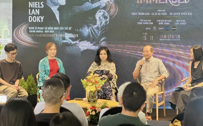 At the press conference of the concert (Photo: SGGP) anh-chup-man-hinh-2025-10-10-luc-140823-8938-9133.png