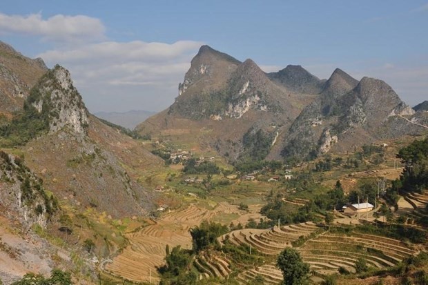 Dong Van Karst Plateau - a global geopark. (Photo: VNA) nui_da_dong_van_1.jpg
