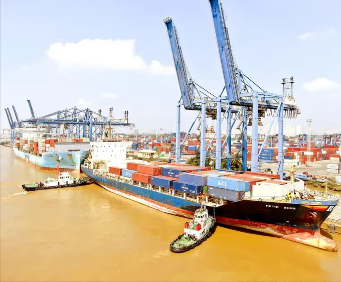 Cargo ships dock at Cat Lai Port in Ho Chi Minh City. (Photo: SGGP) u1d-9162-603.jpg