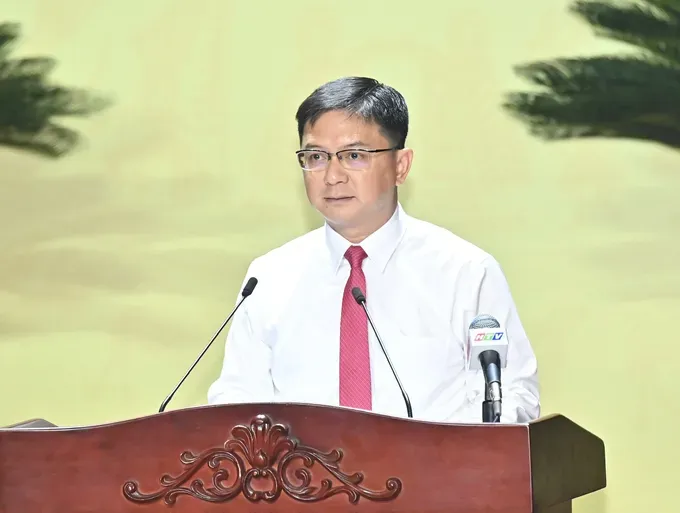 Vice Chairman of the Ho Chi Minh City People’s Committee Nguyen Manh Cuong speaks at the event. (Photo: SGGP) 0030531d7f98f2c6ab89-7505-8398.jpg