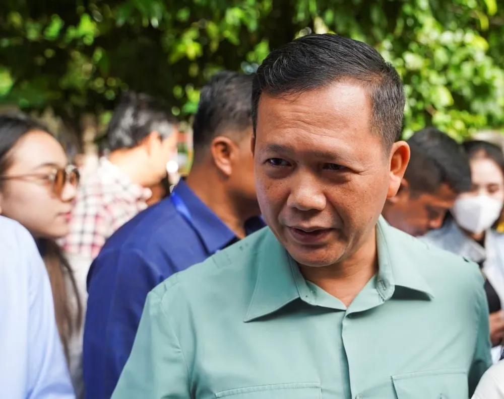 Ông Hun Manet trong cuộc bầu cử Quốc hội Campuchia tháng 7-2023. Ảnh: Reuters Ông Hun Manet trong cuộc bầu cử Quốc hội Campuchia tháng 7-2023. Ảnh: Reuters