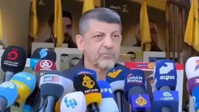 Người phát ngôn của lực lượng Hezbollah, ông Mohammed Afif trong một cuộc trả lời báo chí. Ảnh: X