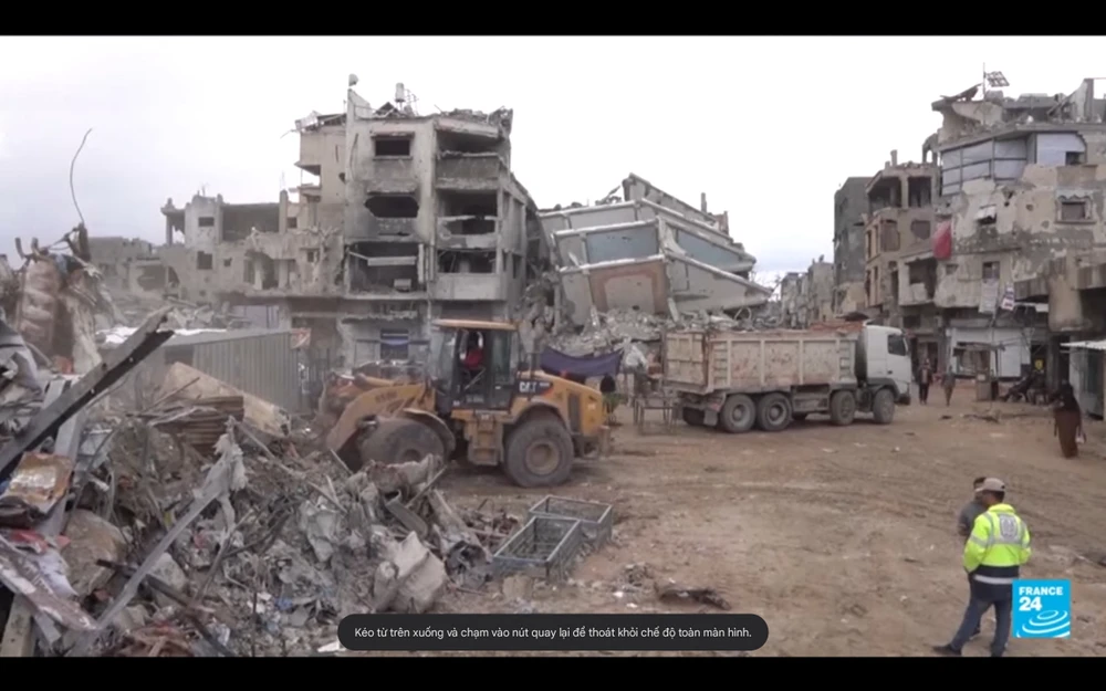 Dải Gaza sẽ được tái thiết trong 5 năm. Ảnh: FRANCE 24 Screenshot_20250305_072445_Chrome.jpg