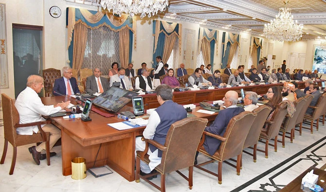 Cuộc họp của nội các Pakistan về tình hình căng thẳng với Ấn Độ. Ảnh: DAILYTIMES Pakistan.jpg