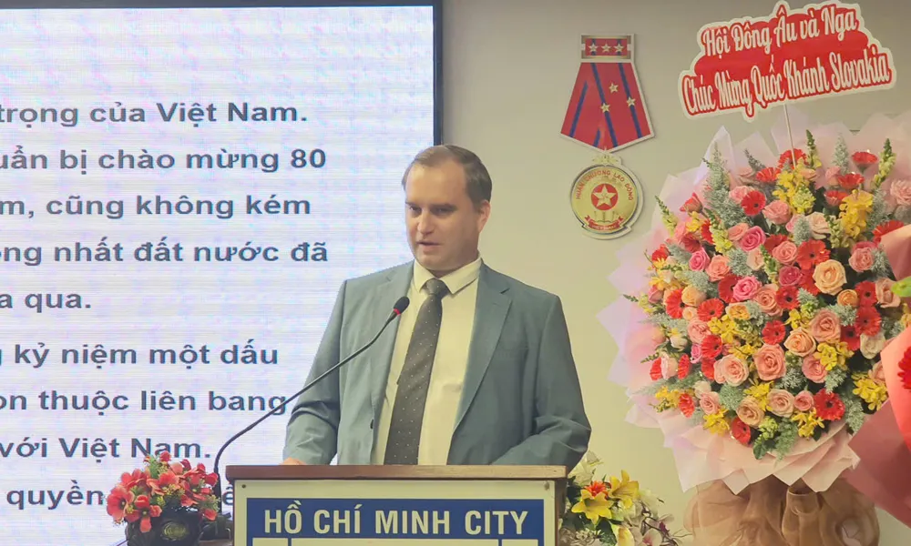 Đại biện lâm thời Cộng hòa Slovakia tại Việt Nam Marian Veres. Ảnh: THỤY VŨ Slovakia.jpg