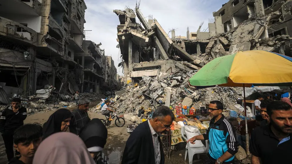 Bất chấp kế hoạch hòa bình tiến triển, Israel tiếp tục không kích Dải Gaza. Ảnh: ABC News Trung Đông.jpg