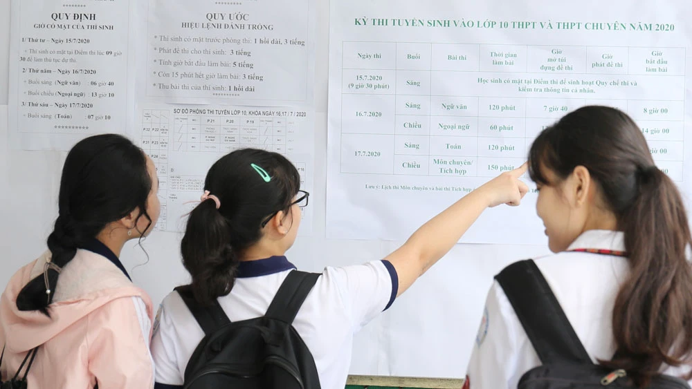 TPHCM: Hơn 82.000 thí sinh tham dự kỳ thi tuyển sinh lớp 10 năm học 2020-2021 ảnh 2 TPHCM: Hơn 82.000 thí sinh tham dự kỳ thi tuyển sinh lớp 10 năm học 2020-2021 ảnh 2