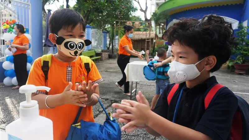 TPHCM: Trường mầm non tăng cường phòng chống dịch Covid-19 ảnh 1 TPHCM: Trường mầm non tăng cường phòng chống dịch Covid-19 ảnh 1