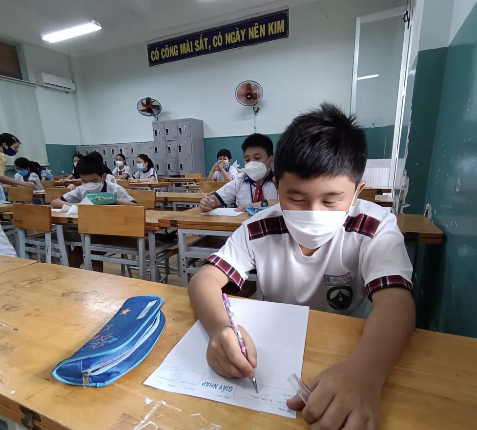 TPHCM: Thí sinh tự tin trước giờ tham gia khảo sát vào lớp 6 Trường THPT chuyên Trần Đại Nghĩa ảnh 9