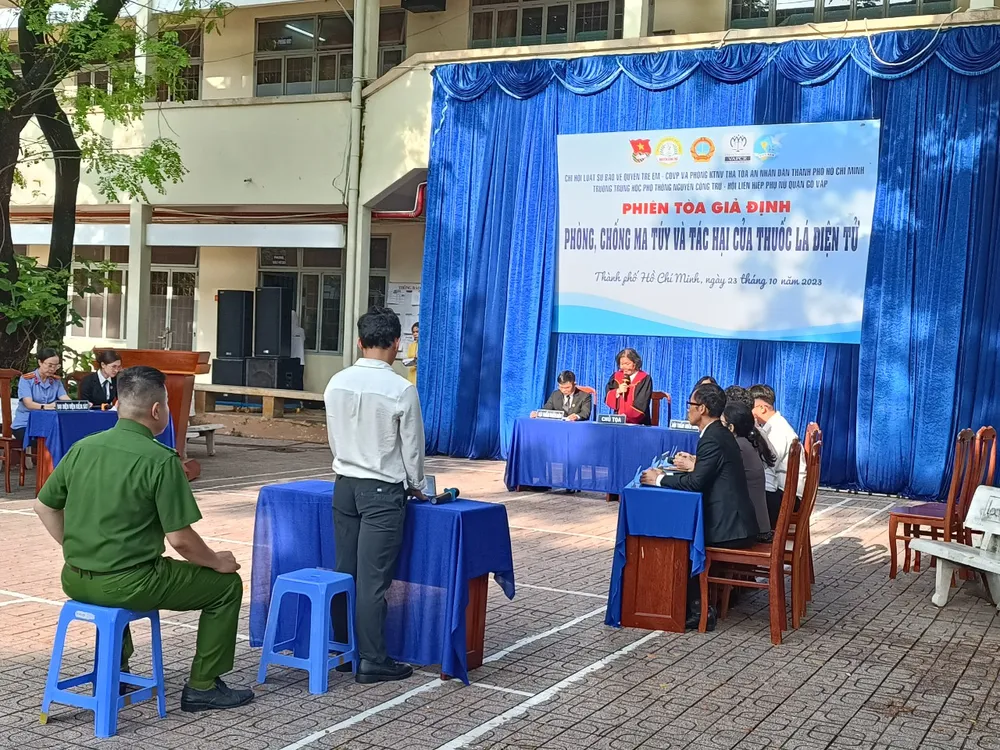 Phiên tòa giả định về phòng chống ma túy và thuốc lá điện tử