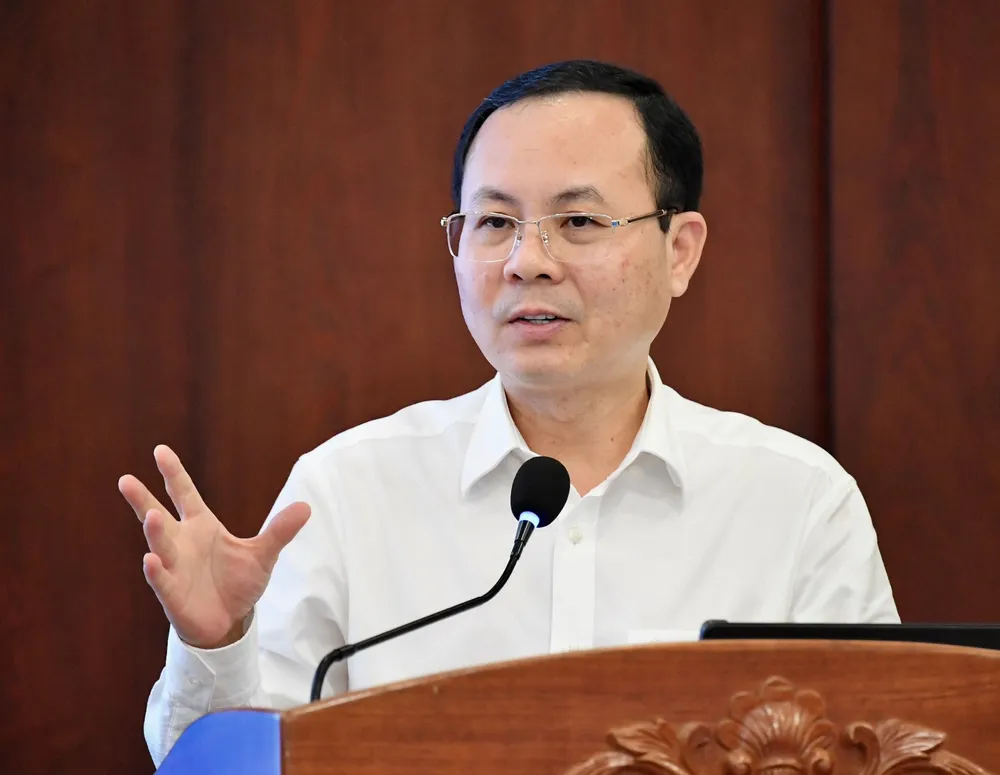 Phó Bí thư Thành ủy TPHCM Nguyễn Văn Hiếu phát biểu chỉ đạo. Ảnh: VIỆT DŨNG Phó Bí thư Thành ủy TPHCM Nguyễn Văn Hiếu phát biểu chỉ đạo. Ảnh: VIỆT DŨNG