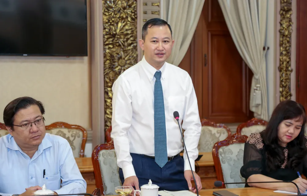 Tân Giám đốc ITPC Trần Phú Lữ phát biểu nhận nhiệm vụ. Ảnh: THẢO LÊ