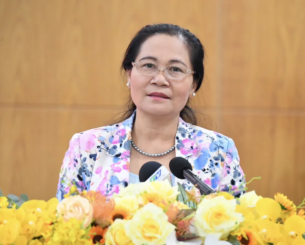 Đồng chí Nguyễn Thị Lệ, Phó Bí thư Thành ủy, Chủ tịch HĐND TPHCM, phát biểu chỉ đạo. Ảnh: VIỆT DŨNG