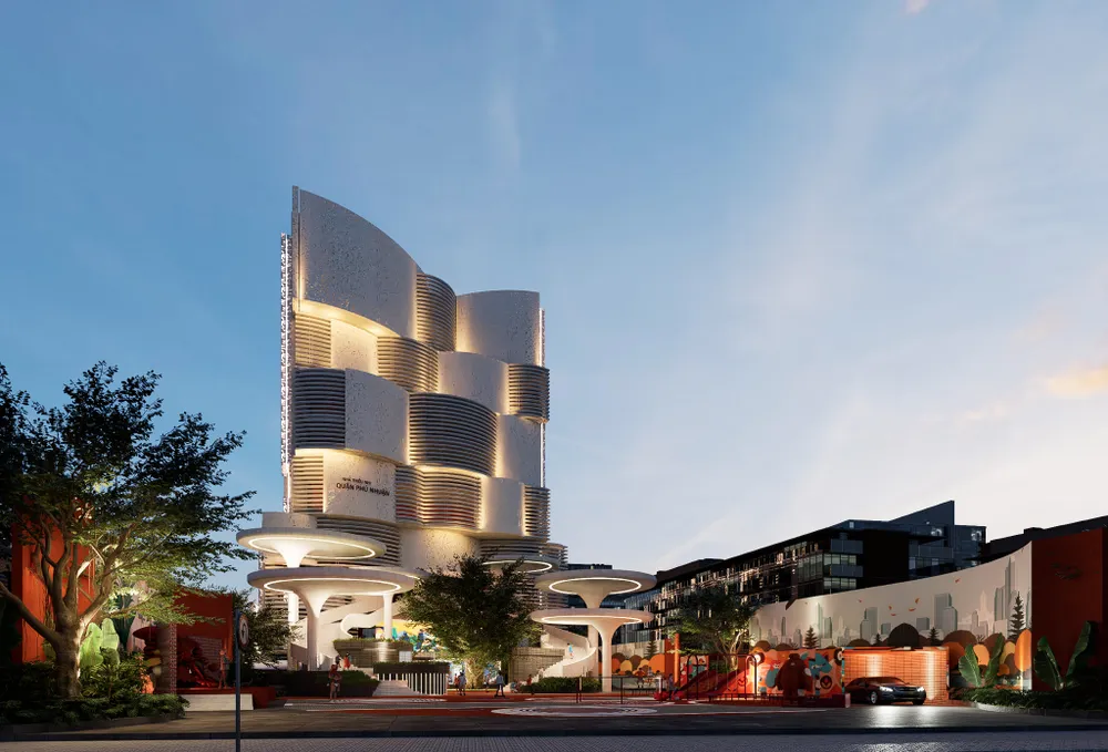 Phối cảnh Nhà thiếu nhi quận Phú Nhuận. Ảnh: Ban Quản lý dự án đầu tư xây dựng khu vực Phú Nhuận Phối cảnh Nhà thiếu nhi quận Phú Nhuận. Ảnh: Ban Quản lý dự án đầu tư xây dựng khu vực Phú Nhuận