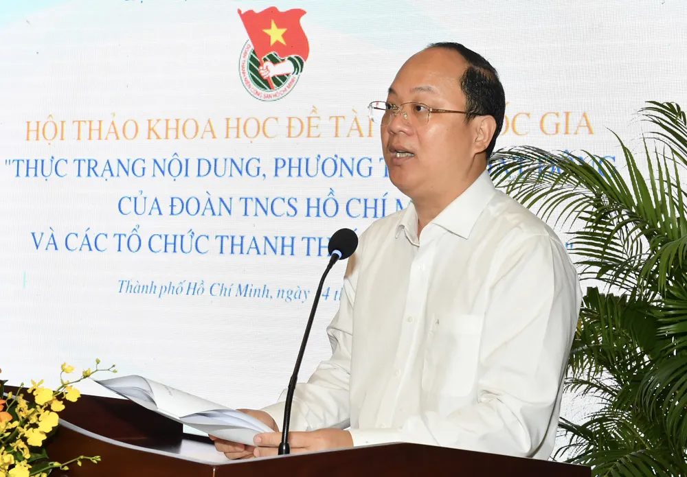 Phó Bí thư Thành ủy TPHCM Nguyễn Hồ Hải phát biểu. Ảnh: VIỆT DŨNG Phó Bí thư Thành ủy TPHCM Nguyễn Hồ Hải phát biểu. Ảnh: VIỆT DŨNG