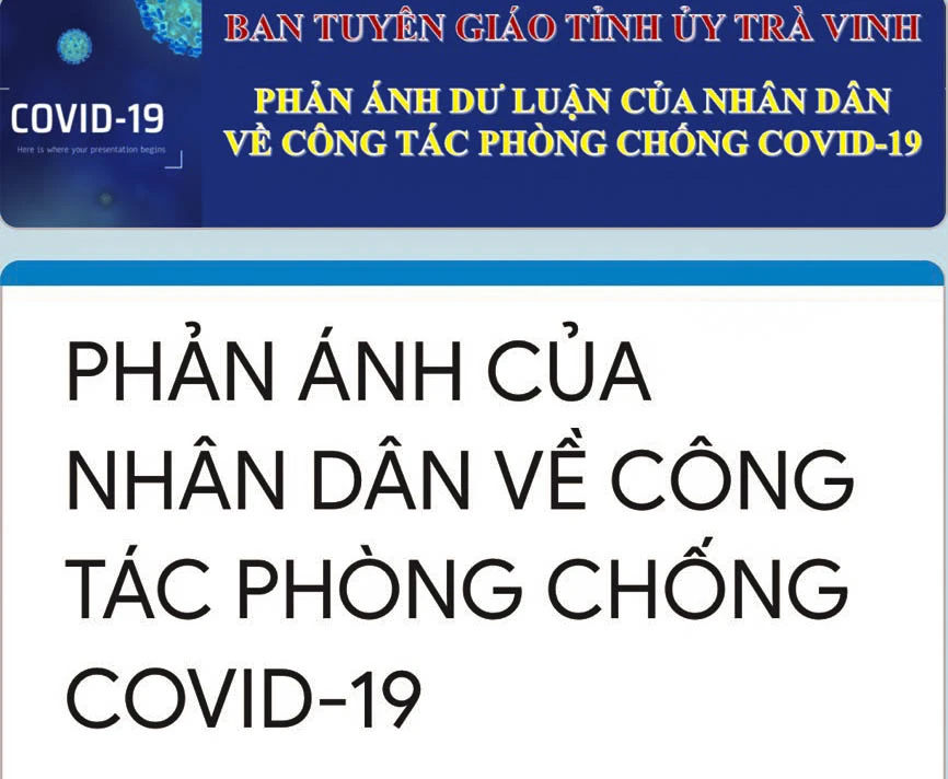 Trà Vinh: Người dân đóng góp ý kiến về phòng chống dịch Covid-19 bằng hình thức trực tuyến