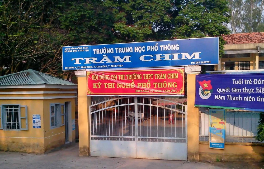 Trường THPT Tràm Chim. Ảnh minh hoạ.